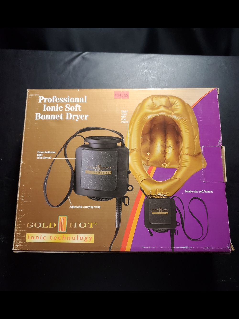 Professional Ionic Soft Bonnet Dryer - Gold